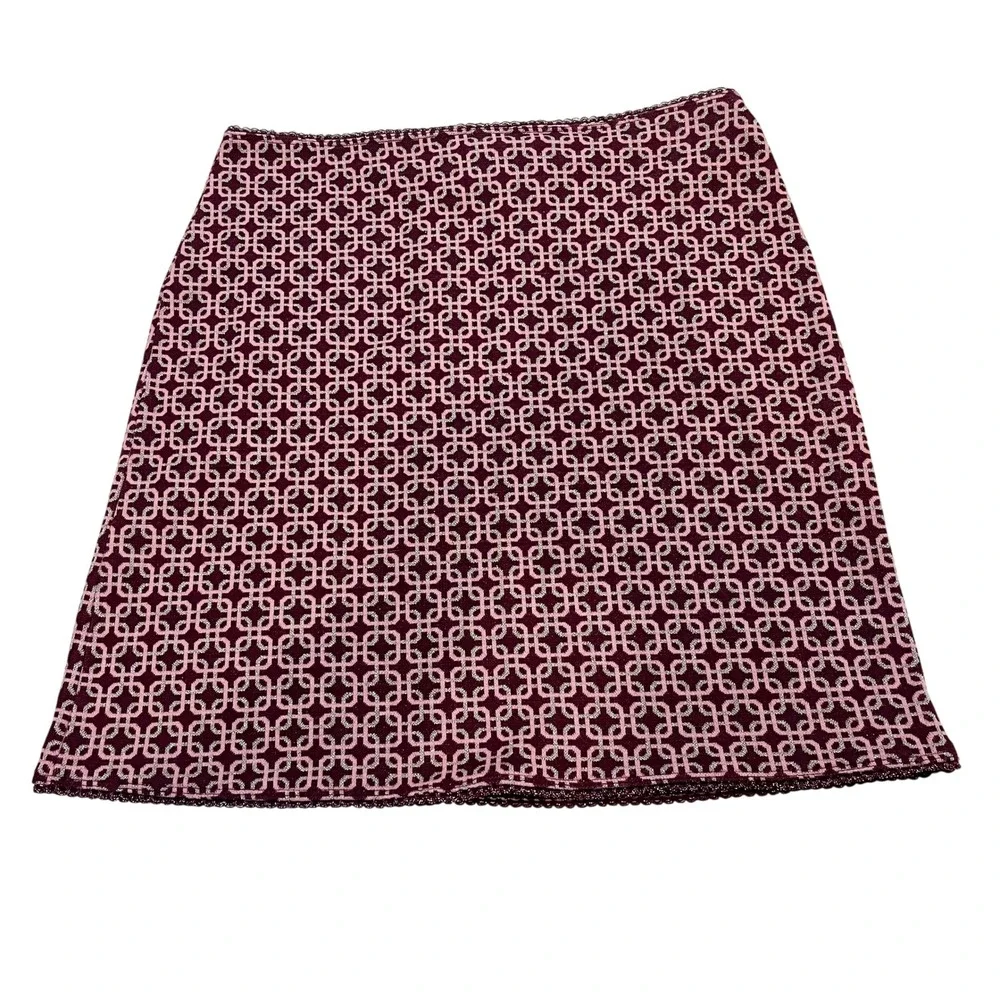 Vintage Esprit Y2K Purple Metallic Knit Mini Skirt Girls Large Fits Womens XS/S